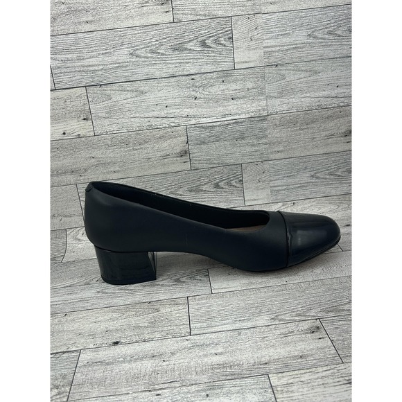 Clarks Collection Shoes Womens Size‎ 8.5 Block Heel Patent Toe Comfort 26153413 - Picture 8 of 11